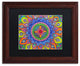 Hello Angel ''Mardi Gras Mandala'' Art, Wood Frame, Black Mat, 14x11