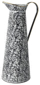Black and White Textured Jug Vase