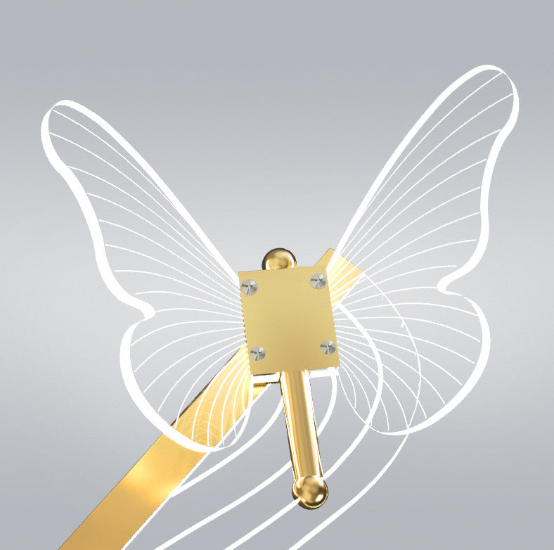 Aigle | Gold Butterfly Chandelier for Dining Room, Gold, Cool Light