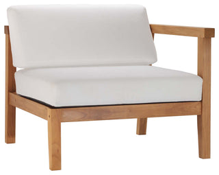 Bayport Outdoor Patio Teak Wood Right-Arm Chair