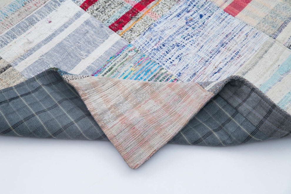 Rug N Carpet - Handmade Oriental 6' 7'' x 9' 9'' Unique Patchwork Kilim Rug