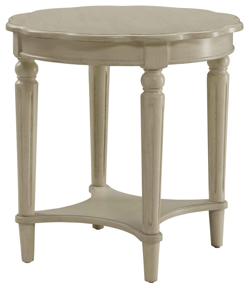 ACME Fordon End Table, Antique White