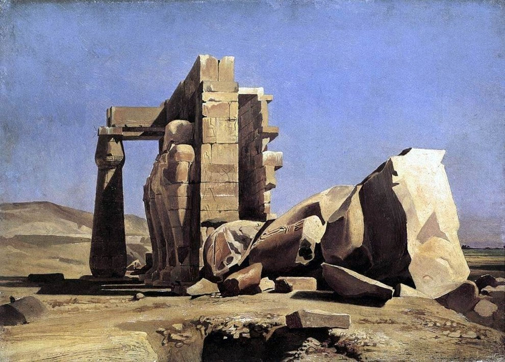 Marc-Charles-Gabriel Gleyre Egyptian Temple, 18"x27" Gallery Wrapped Canvas