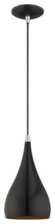 Livex Lighting Shiny Black 1-Light Mini Pendant