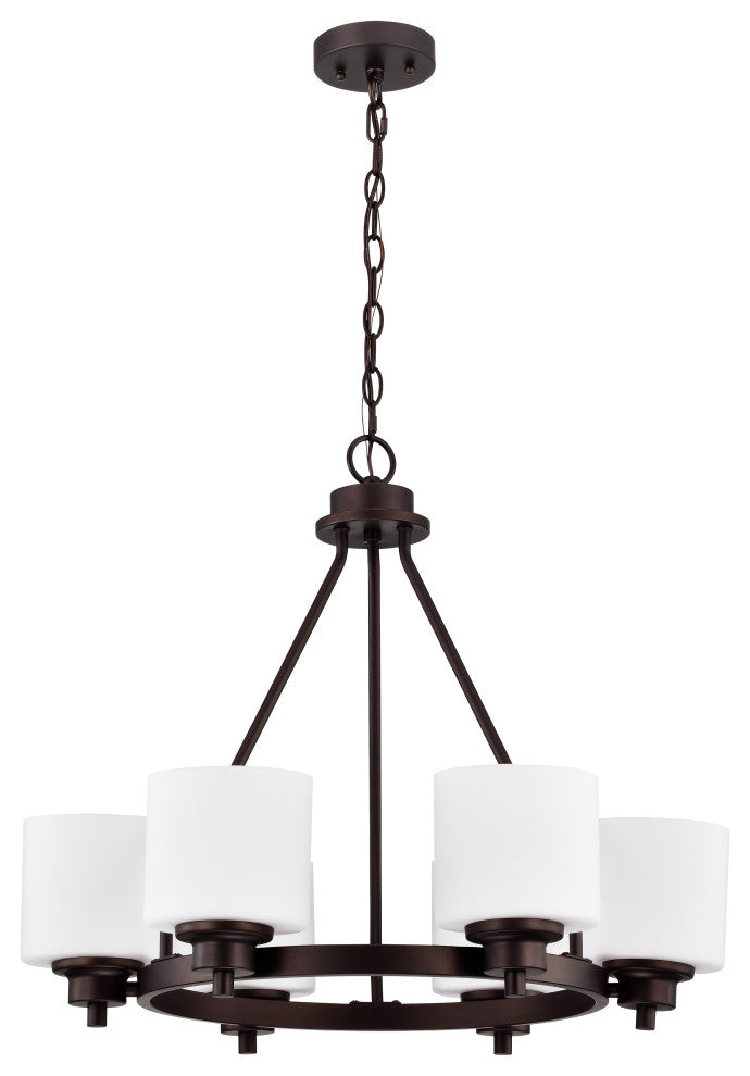 CHLOE Lighting SOLBI Contemporary 6-Light Chandelier Fixture, Oil Rubbed Bronze