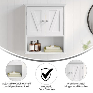 Dune Wall Mounted Bathroom Medicine Cabinet, White
