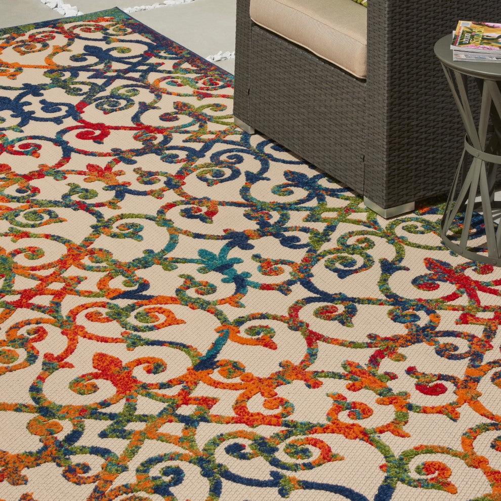 Nourison Aloha 3' x 5' Multicolor Contemporary Area Rug