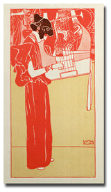 'Musik, 1901' Canvas Art by Gustav Klimt