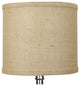 Fenchel Shades 8"x8"x7" Spider Attachment Drum Lamp Shade, Burlap Natural