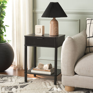Safavieh Thurston 1 Drawer Accent Table, Matte Black
