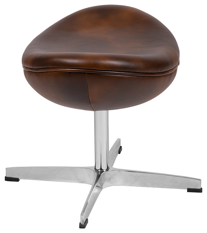 Bomber Jacket LeatherSoft Saddle Wing Ottoman