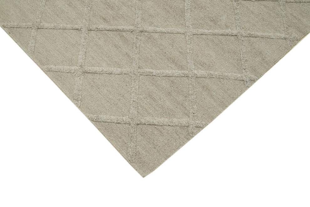 Rug N Carpet - Handmade Modern Design 8' 0'' x 10' 0'' Wool Flatweave Kilim Rug