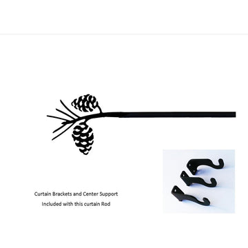 Pinecone Curtain Rod, Large