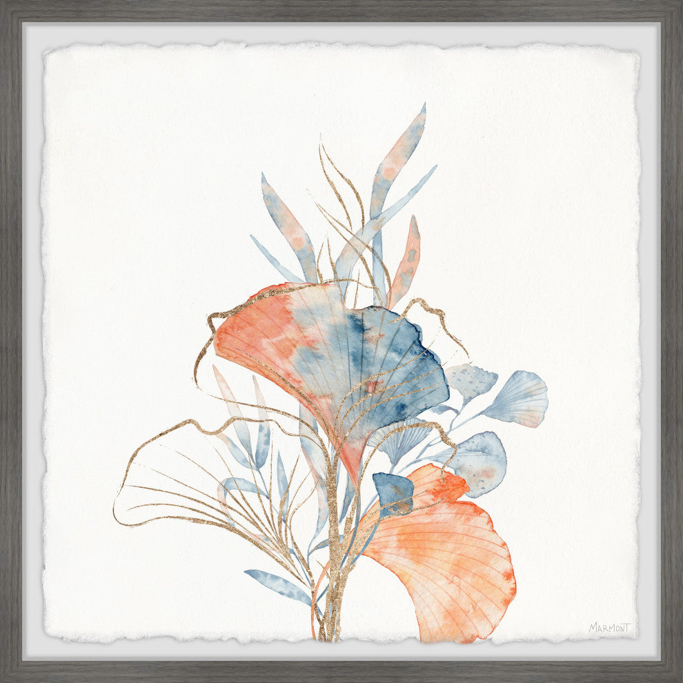 "Seaweed Bouquet" Framed Painting Print, 24x24