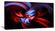 "Fractal Red Connected Stripes" Abstract Art Canvas Print, 32"x16"