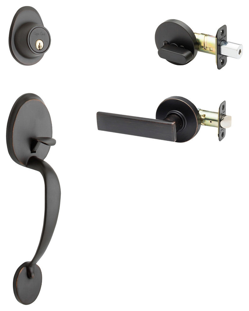 Active Handle Set, Remi Lever Interior Trim, Tuscan Bronze