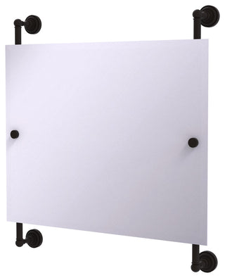 Dottingham Landscape Frameless Rail Mounted Mirror, Oil Rubbed Bronze
