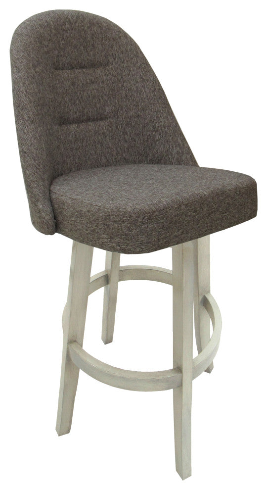Swivel Counter 26" 30" Extra Tall 34" Wood Bar Stool M-235 Vivian Base, Grey