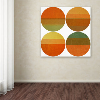Michelle Calkins 'Four Suns' Canvas Art, 18x18