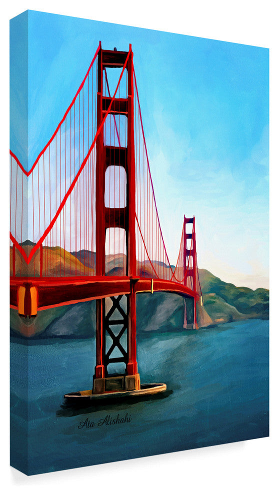 "Golden Gate Bridge" by Ata Alishahi, Canvas Art, 16"x24"