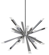 Starburst 29" Single Tier Chandelier - Polished Chrome