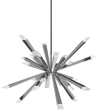 Starburst 29" Single Tier Chandelier - Polished Chrome