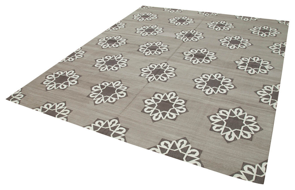 Rug N Carpet - Handmade Wool 7' 10'' x 9' 8'' Flatweave Dhurrie Kilim Rug