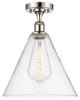 Innovations 516-1C-PN-GBC-122-LED 1 Light Semi-Flush Mount, Polished Nickel