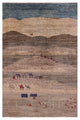 6' 6" X 9' 8" Tribal Persian Gabbeh Handmade Wool Rug Q8020