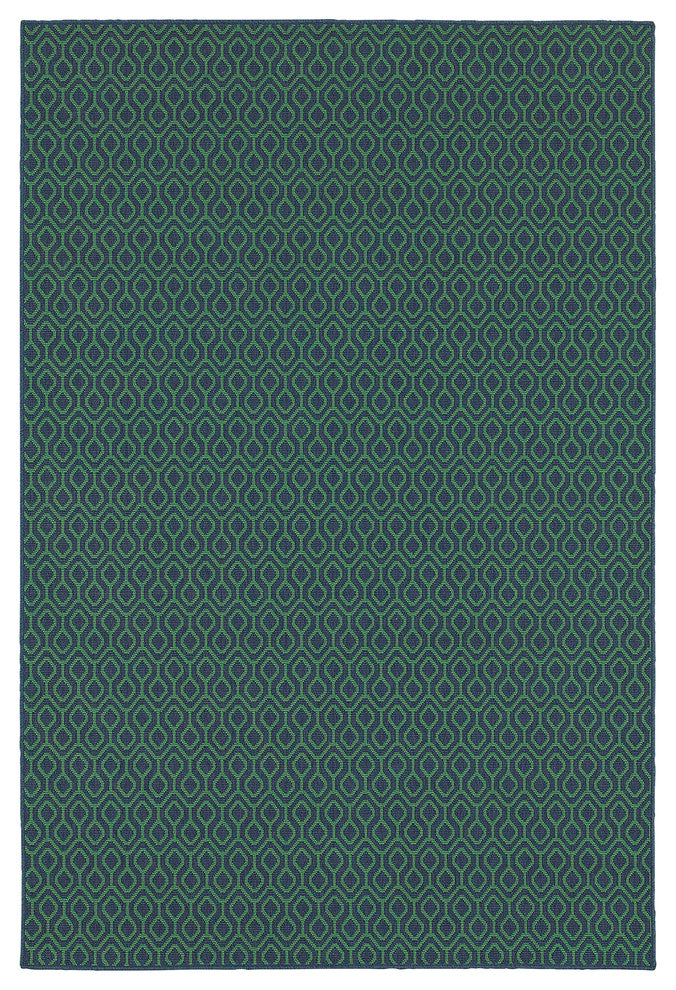 Oriental Weavers Meridian Navy/Green Geometric Indoor/Outdoor Rug 7'10"X10'10"