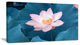 "Blooming Pink Lotus Flower" Oversized Beach Canvas Artwork, 40"x20"