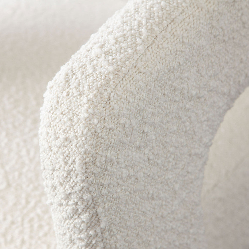 Scout Accent Chair in Ivory Boucle Fabric by Diamond Sofa