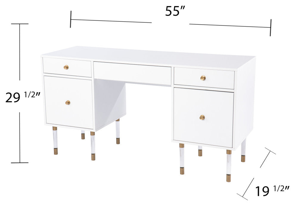Hartlepool White Writing Desk