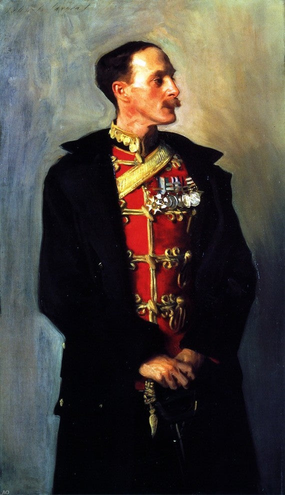 John Singer Sargent Colonel Ian Hamilton, 18"x27" Wall Decal