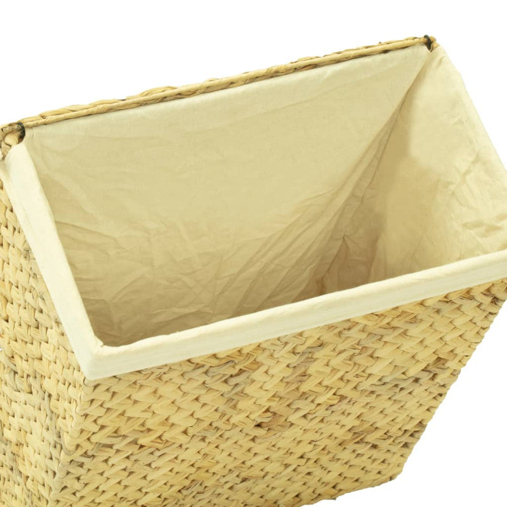 vidaXL Bathroom Set 4 Piece Storage Laundry Basket for Organizing Water Hyacinth