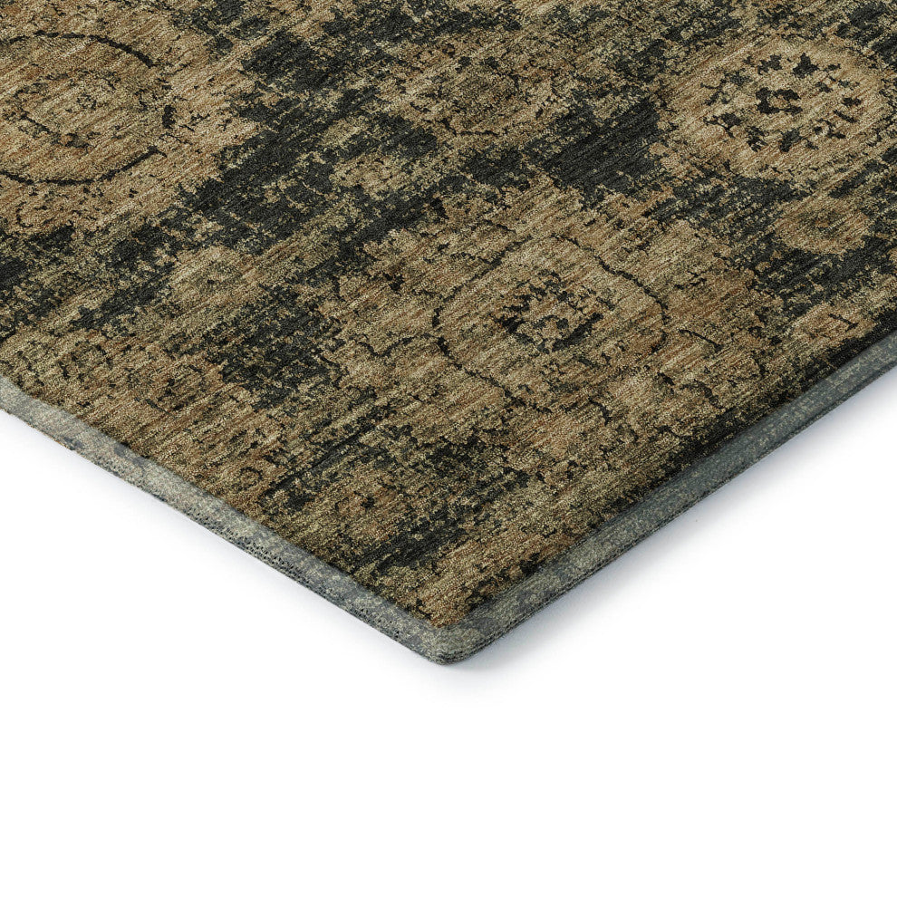 Premium Machine Washable Mayfield AMF634 Charcoal 2'3" x 7'6" Runner Rug