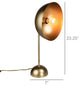 Retro Minimalist Brass Half Sphere Table Lamp 23 in Industrial Spotlight Shape