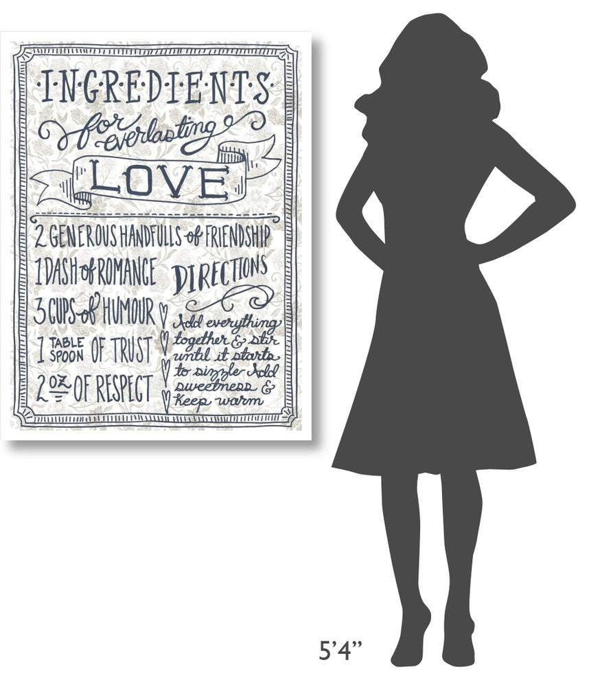 "Ingredients For Life Ditzy Floral III Neutral" Print by Mary Urban, 32"x42"