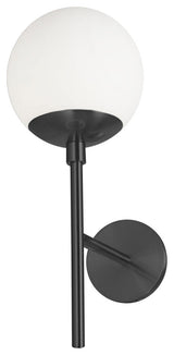 16" Dayana Transitional Modern Wall Sconce, Matte Black