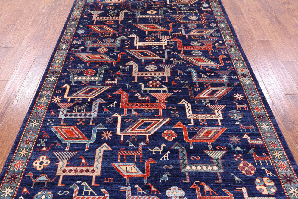 6' 0" X 9' 0" Hand Knotted Persian Fine Serapi Rug - Q12448
