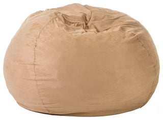 GDF Studio Waldo Faux Suede 5 Foot Bean Bag, Tan