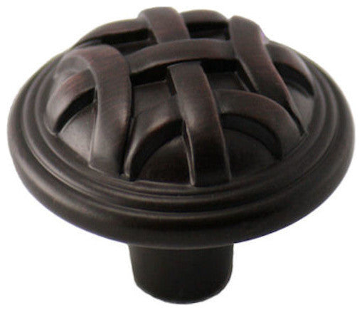 Cosmas 7064ORB Oil Rubbed Bronze Braided Cabinet Round Knob, Set of 25