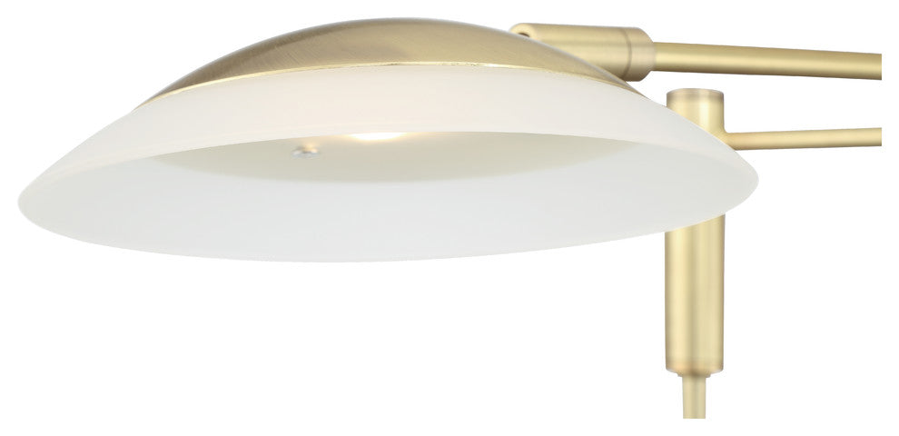Meran Turbo Floor Lamp, Satin Brass