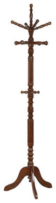Traditional Coat Rack With Spinning Top, Cappuccino