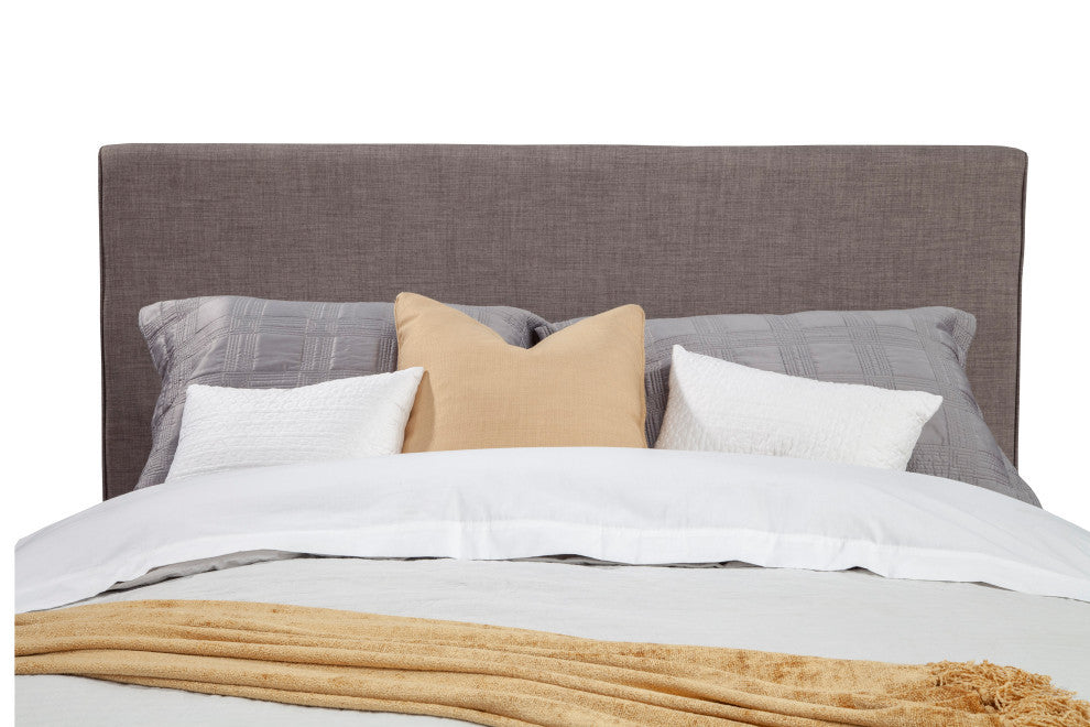 Britney Queen Upholstered Platform Bed, Dark Grey