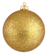 Vickerman 4" Antique Gold Sequin Ball Ornament, 6 per Bag