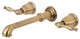 Kingston Brass Two-Handle Wall Mount Bathroom Faucet, Antique Brass