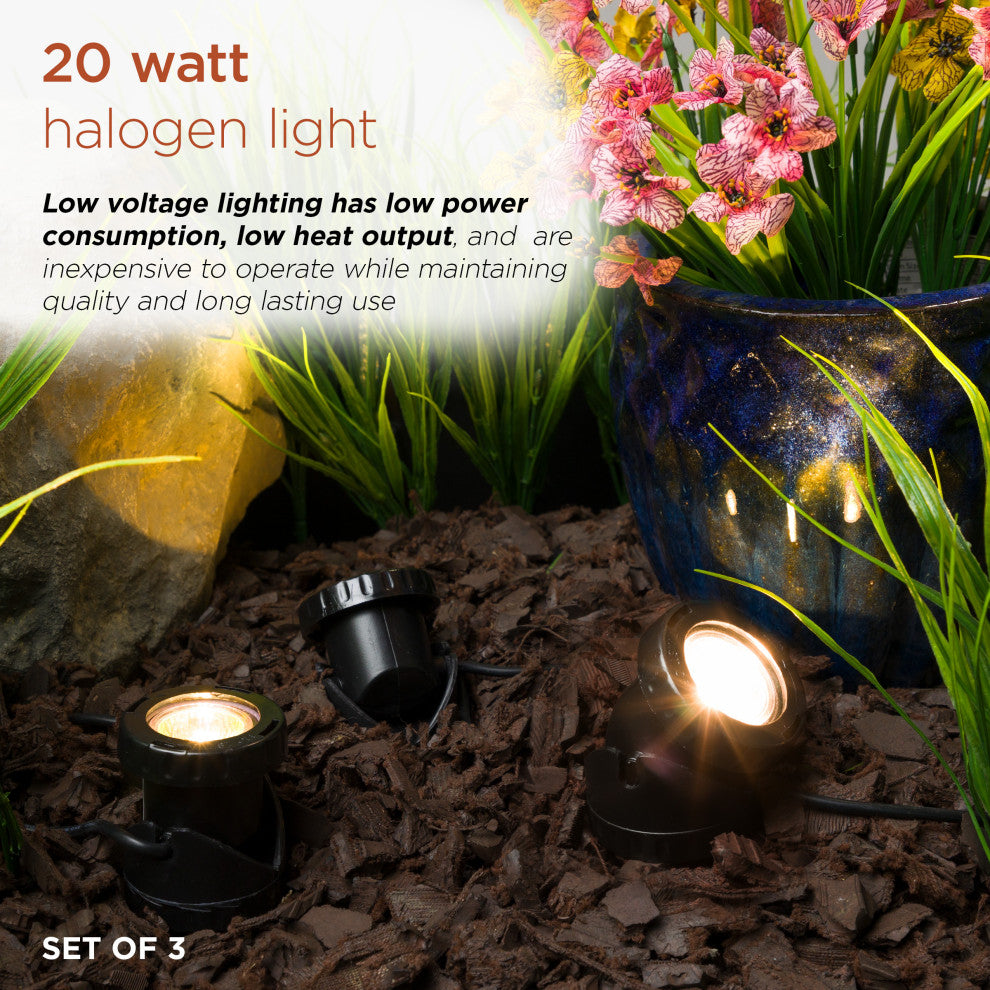 Power Beam 20-Watt Lights With Transformers, Set of 3