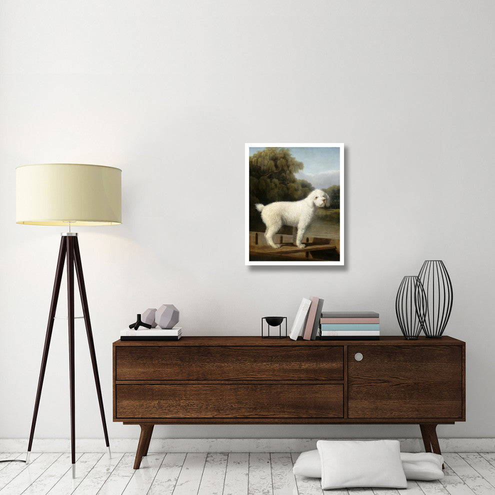 "White Poodle in a Punt, c. 1780" Digital Paper Print by George Stubbs, 24"x30"