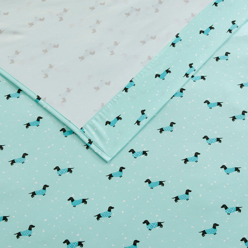 Intelligent Design Novelty Print Sheet Set, Grey Llamas